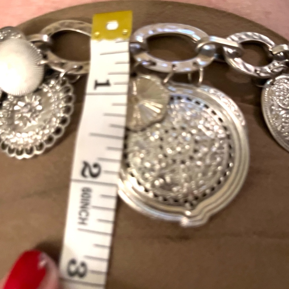 Silver-Tone Coin Pendant Statement Necklace - Women - Picture 7 of 7